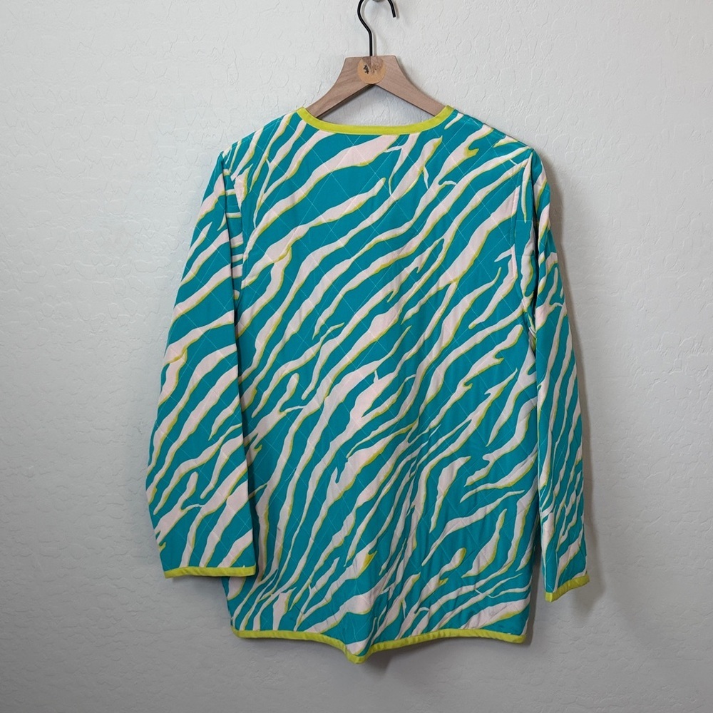 Vintage Bob Mackie 100% Silk Zebra Print Waist Coat - Picture 6 of 6